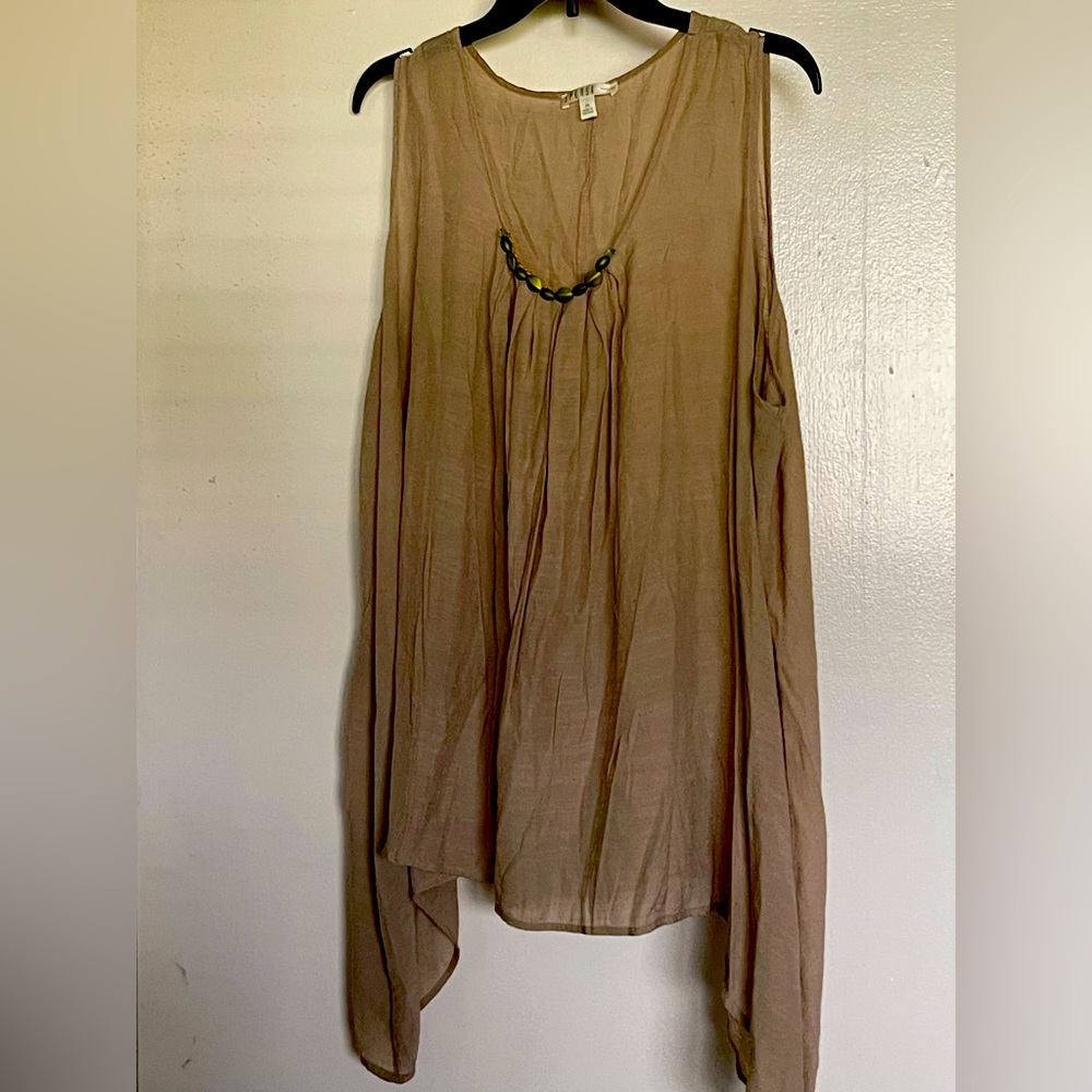 Lite linen top for the summer in pink and khaki